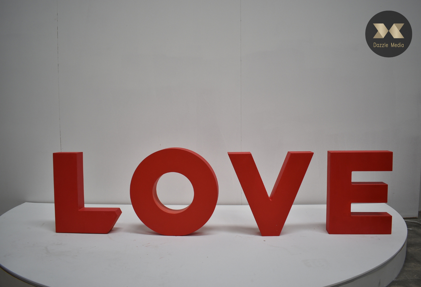 Medium 330mm matte red LOVE letters for reception table decor or tea ceremony Melbourne