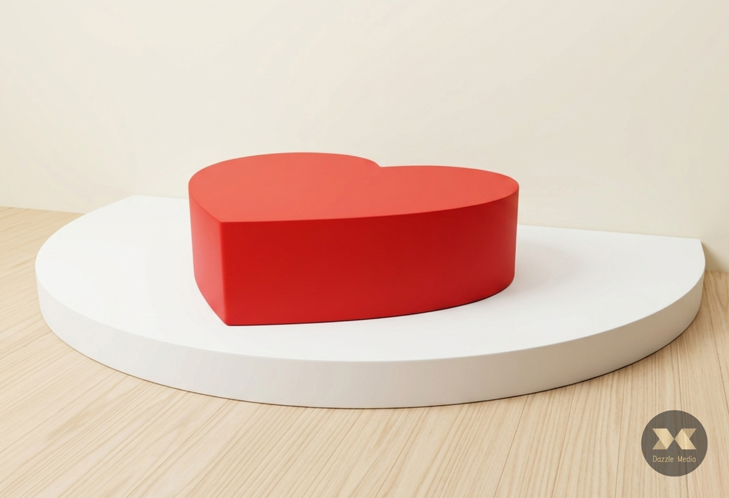 3D Red Heart Block Prop Melbourne