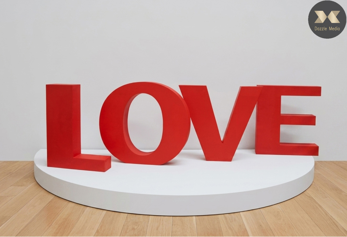 580mm Large Matte Red Love Letters Party Decor