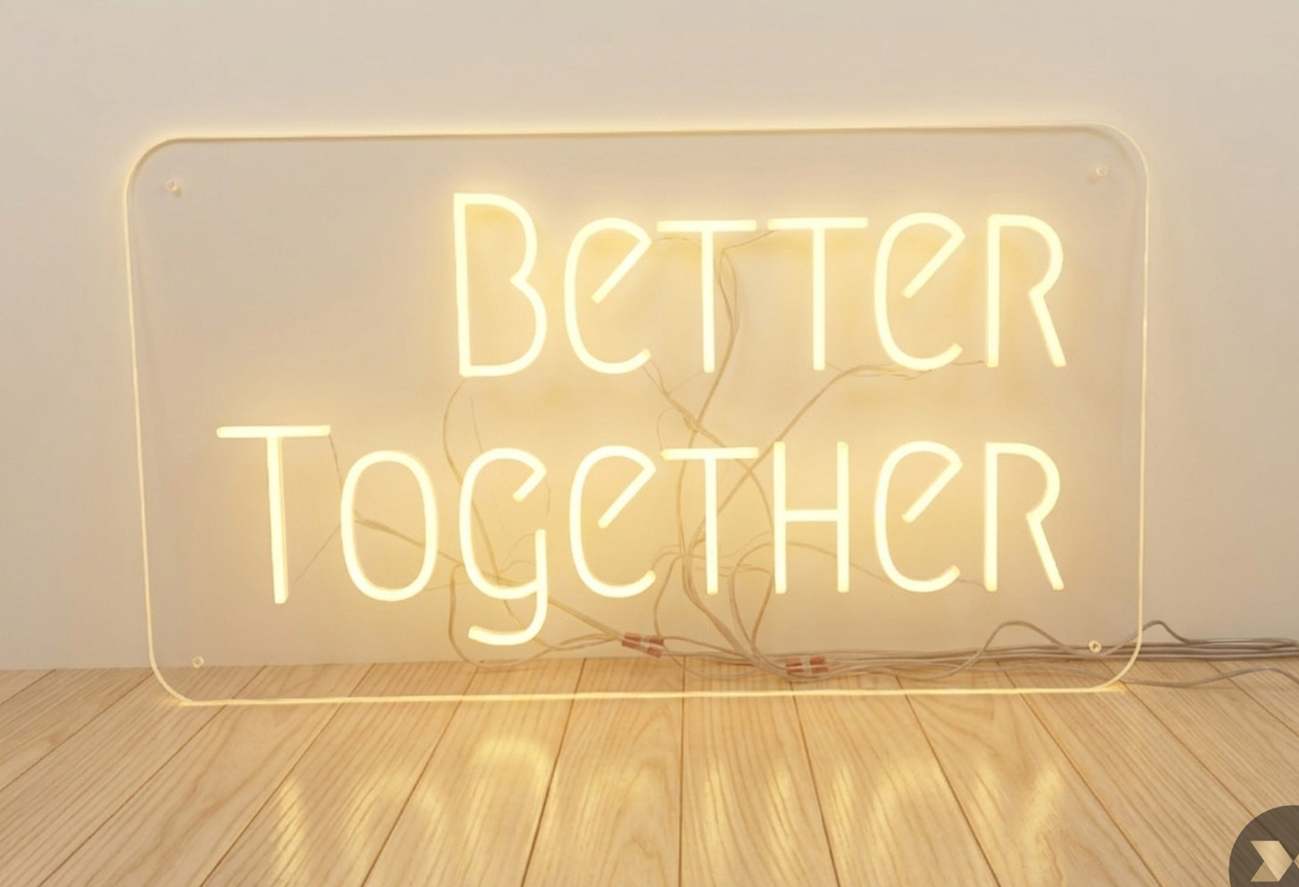 Better Together Neon Sign Wedding Hire Melbourne