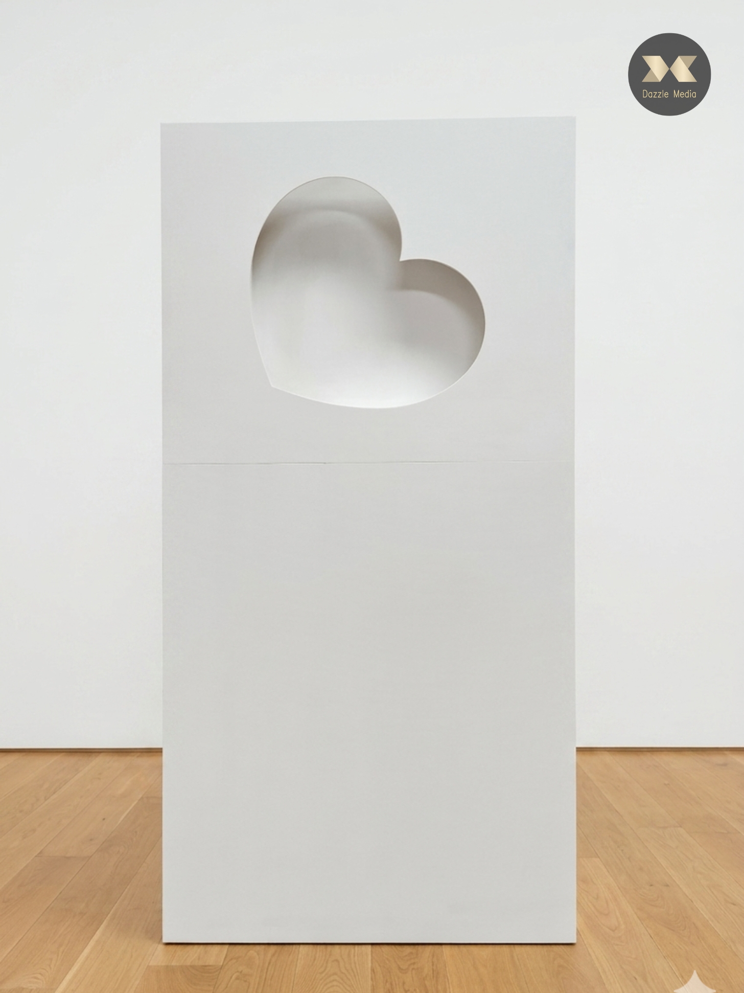 Sunken 3D Heart Shaped Cutout Panel Backdrop Rental Melbourne